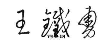 骆恒光王铁勇草书个性签名怎么写