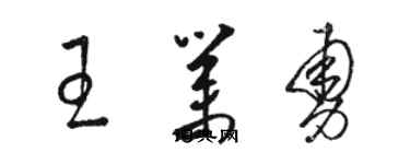 骆恒光王业勇草书个性签名怎么写