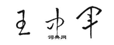 骆恒光王中军草书个性签名怎么写