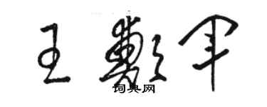 骆恒光王郑军草书个性签名怎么写