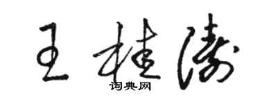 骆恒光王桂涛草书个性签名怎么写