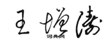 骆恒光王增涛草书个性签名怎么写
