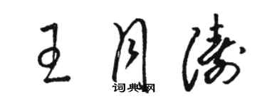 骆恒光王月涛草书个性签名怎么写