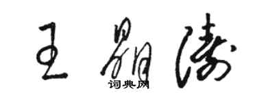 骆恒光王晶涛草书个性签名怎么写