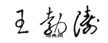 骆恒光王勃涛草书个性签名怎么写
