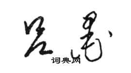 骆恒光吕墨草书个性签名怎么写