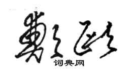 骆恒光郑欧草书个性签名怎么写