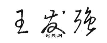 骆恒光王发强草书个性签名怎么写