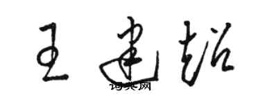 骆恒光王建超草书个性签名怎么写