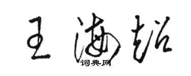 骆恒光王海超草书个性签名怎么写