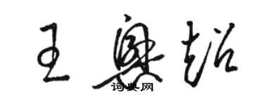骆恒光王兴超草书个性签名怎么写