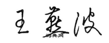 骆恒光王燕波草书个性签名怎么写