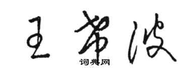 骆恒光王希波草书个性签名怎么写