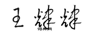 骆恒光王辉辉草书个性签名怎么写