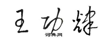 骆恒光王功辉草书个性签名怎么写