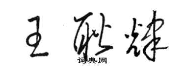 骆恒光王耿辉草书个性签名怎么写