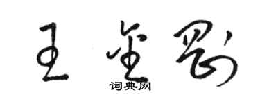 骆恒光王金刚草书个性签名怎么写