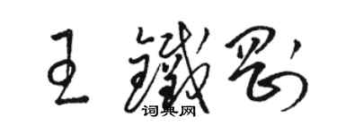 骆恒光王铁刚草书个性签名怎么写