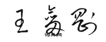 骆恒光王剑刚草书个性签名怎么写