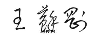 骆恒光王苏刚草书个性签名怎么写