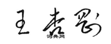 骆恒光王杏刚草书个性签名怎么写