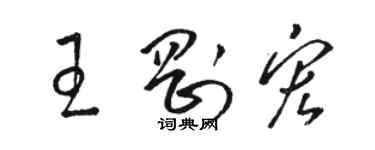 骆恒光王刚宏草书个性签名怎么写