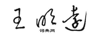 骆恒光王明远草书个性签名怎么写