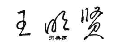 骆恒光王明贤草书个性签名怎么写