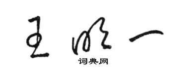 骆恒光王明一草书个性签名怎么写