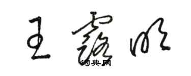 骆恒光王露明草书个性签名怎么写