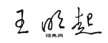 骆恒光王明起草书个性签名怎么写