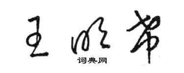 骆恒光王明希草书个性签名怎么写
