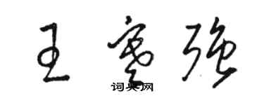骆恒光王寒强草书个性签名怎么写