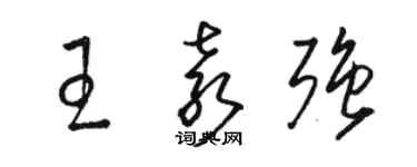 骆恒光王袁强草书个性签名怎么写