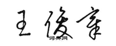 骆恒光王俊章草书个性签名怎么写