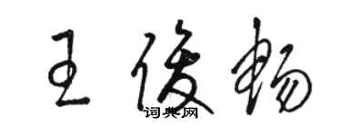 骆恒光王俊畅草书个性签名怎么写