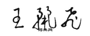 骆恒光王丽飞草书个性签名怎么写