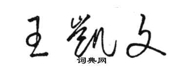 骆恒光王凯文草书个性签名怎么写