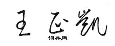 骆恒光王正凯草书个性签名怎么写