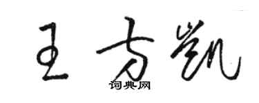 骆恒光王方凯草书个性签名怎么写