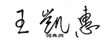 骆恒光王凯惠草书个性签名怎么写