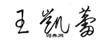 骆恒光王凯蕾草书个性签名怎么写