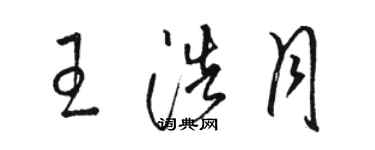 骆恒光王浩月草书个性签名怎么写