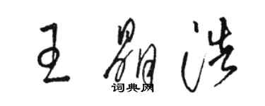 骆恒光王晶浩草书个性签名怎么写