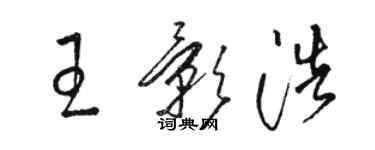 骆恒光王影浩草书个性签名怎么写
