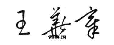 骆恒光王华章草书个性签名怎么写