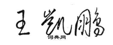 骆恒光王凯鹏草书个性签名怎么写