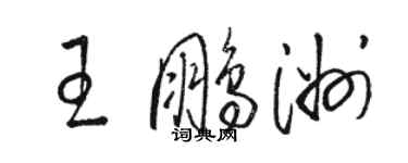 骆恒光王鹏洲草书个性签名怎么写
