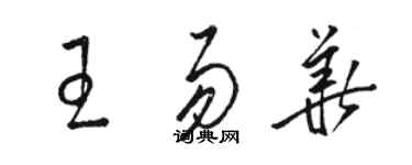 骆恒光王易华草书个性签名怎么写