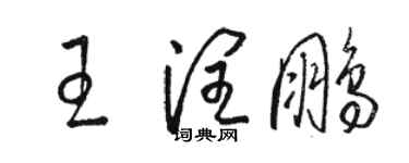 骆恒光王润鹏草书个性签名怎么写